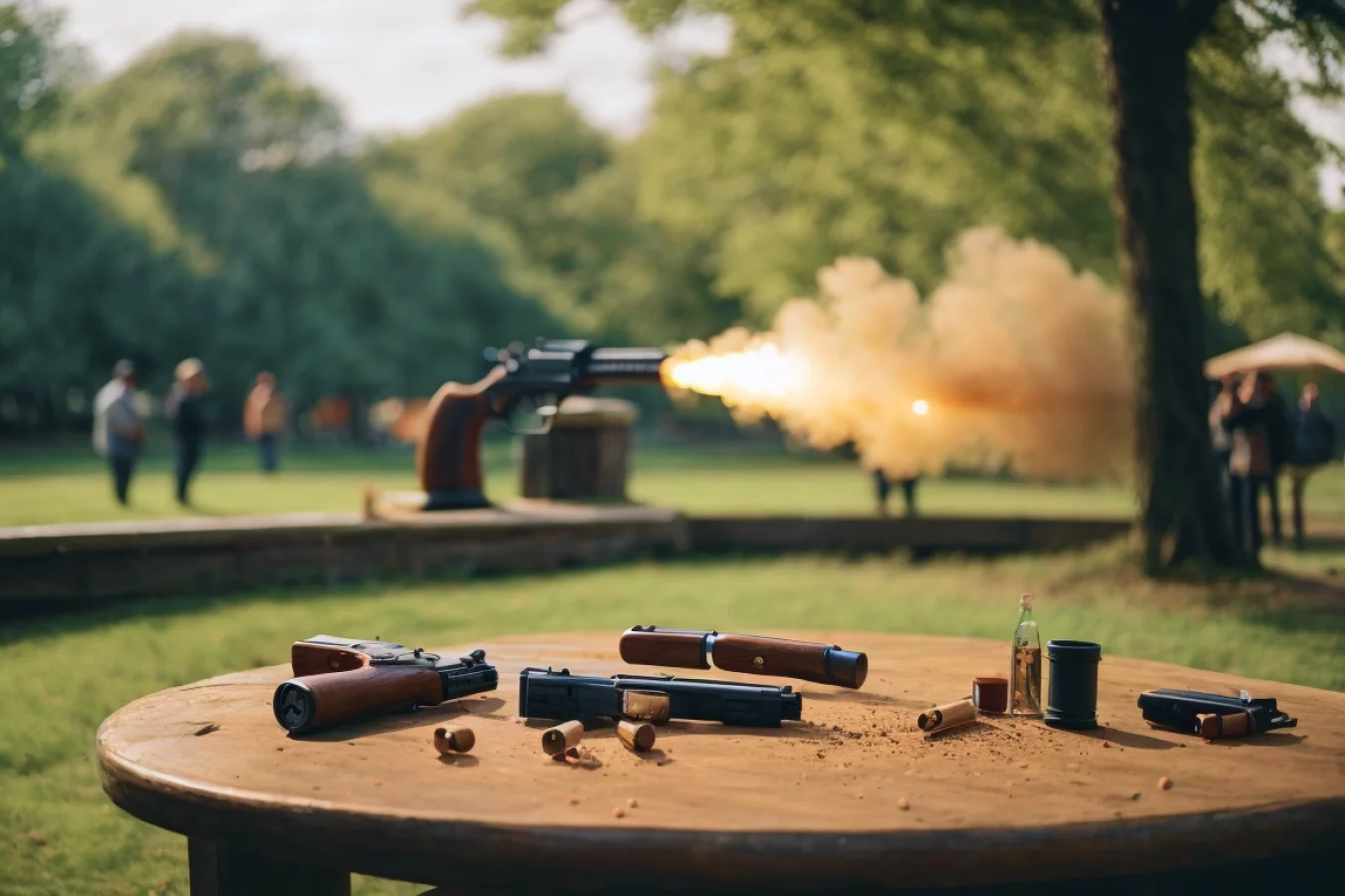 Air gun shooting activity at Veda Adventures Park